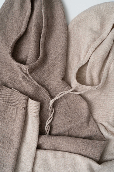 Трикотажное худи из кашемира и шерсти 