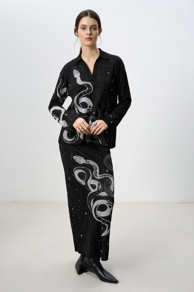 Джемпер с жаккардовым рисунком