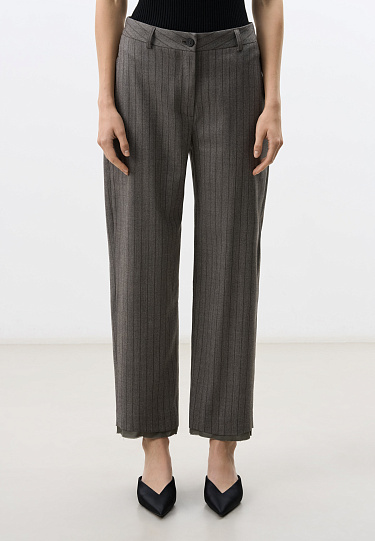 Брюки из шерсти в полоску
