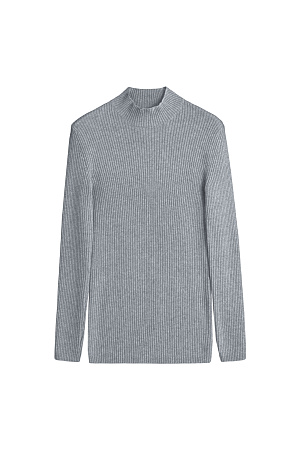 серый Трикотажная водолазка из шерсти с добавлением кашемира. Модель приталенного силуэта с воротником-стойкой. 