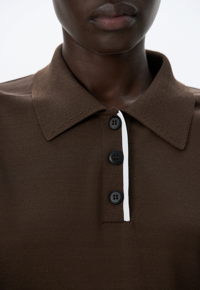 Трикотажная футболка поло из вискозы