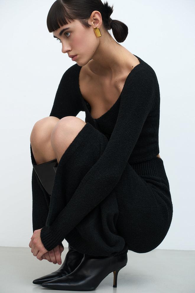 Юбка миди с разрезом