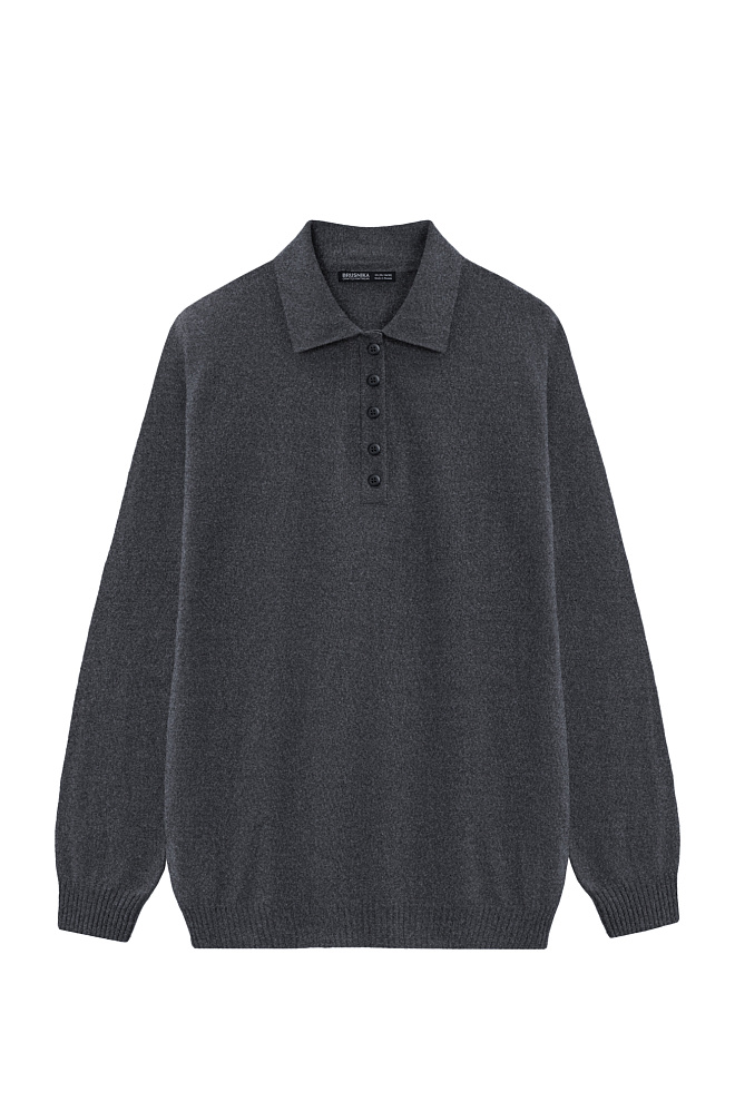 Джемпер из кашемира и шерсти с воротником поло