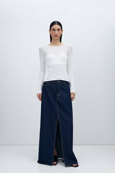 Топ из органического хлопка с длинными рукавами 