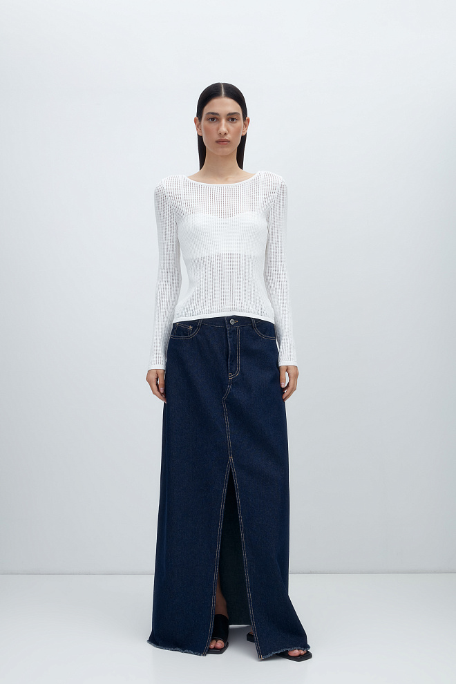 Топ из органического хлопка с длинными рукавами 