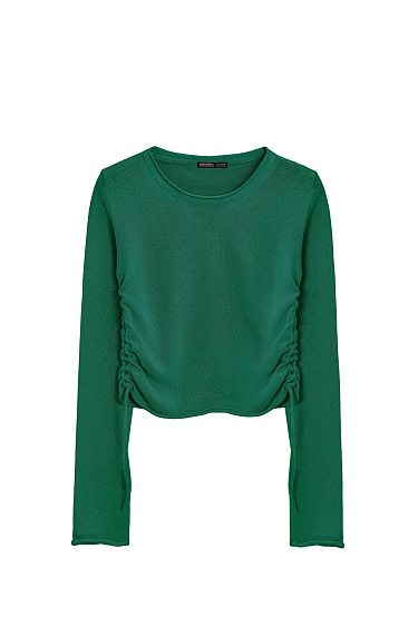 Топ на кулиске с длинным рукавом 