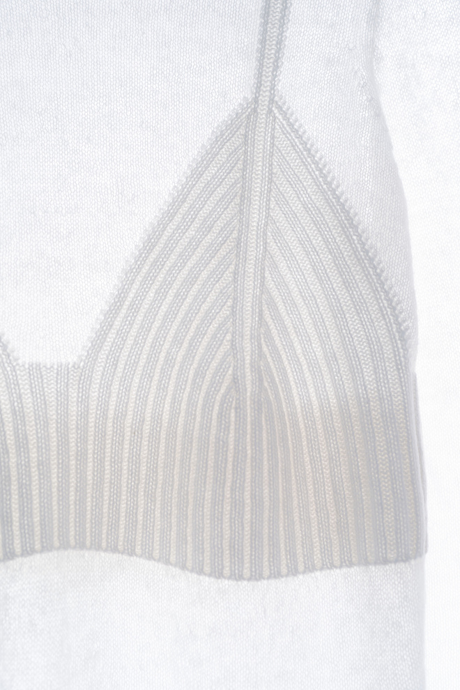 Трикотажный джемпер с имитацией бюстье