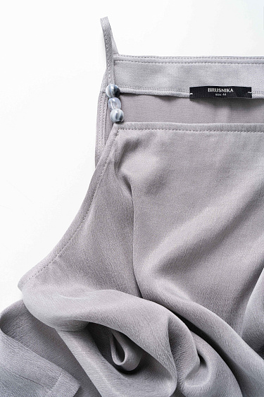 Топ из купры на тонких бретельках