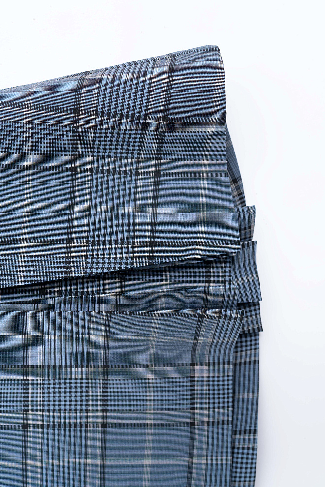 Юбка мини из шерсти в клетку