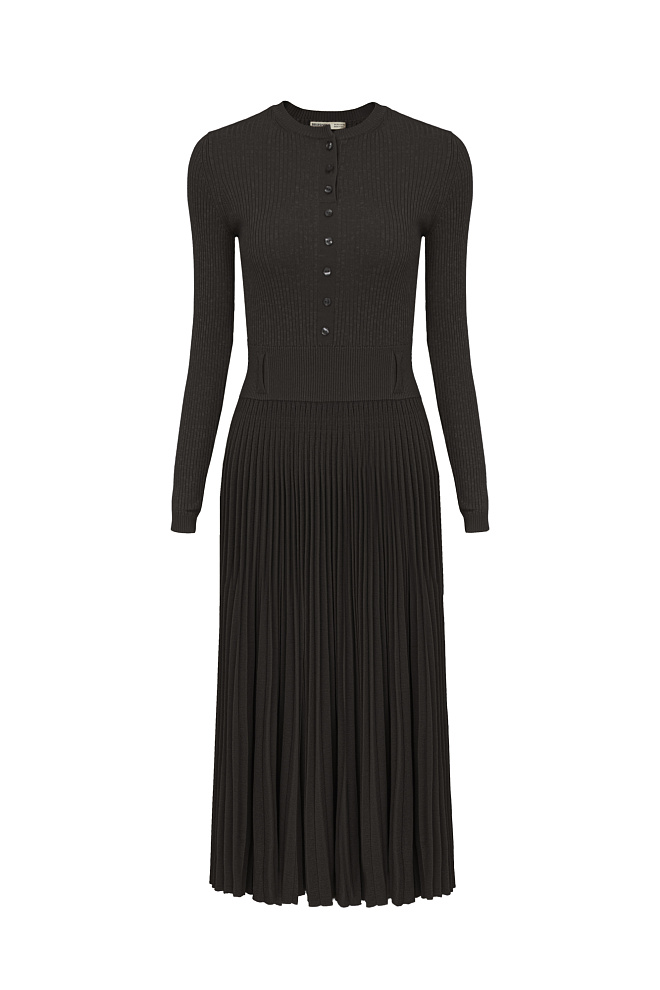 Платье с юбкой плиссе