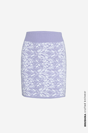 сиреневый Юбка из вискозы с жаккардовым узором