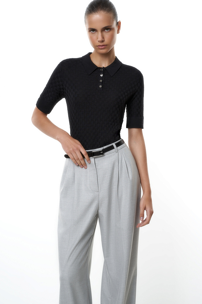 Трикотажная футболка-поло