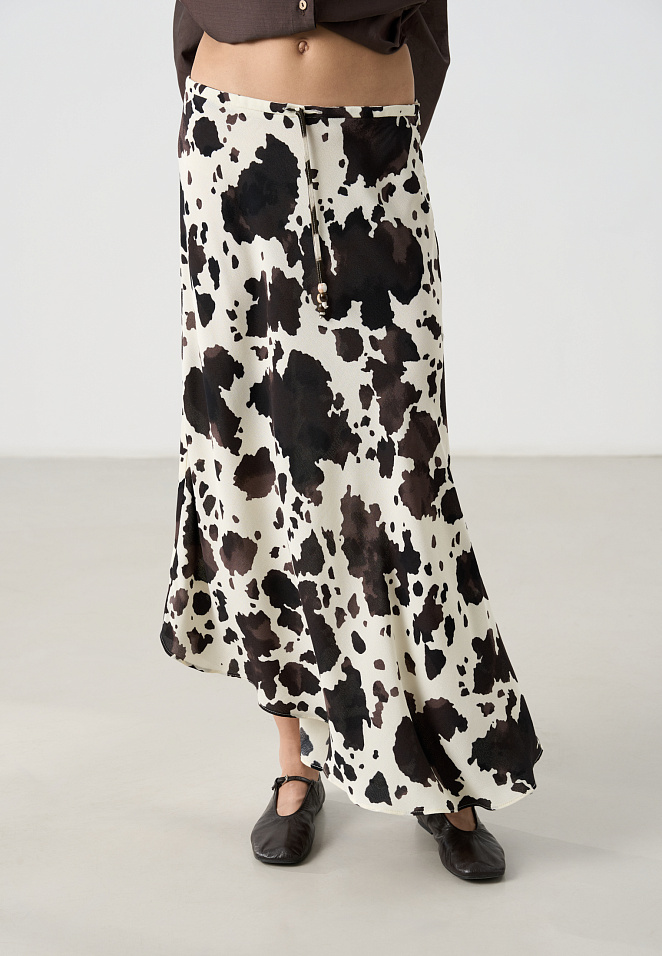 Принтованная юбка из 100% вискозы