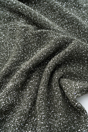 Трикотажный джемпер с голографическими пайетками