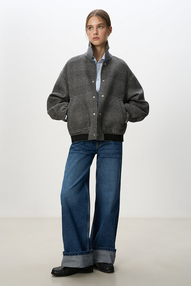 Двусторонний бомбер из 100% шерсти