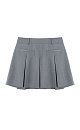 Юбка длины мини из шерсти. Модель прямого кроя, с крупными складками, поясом со шлевками для ремня, врезными карманами спереди и застежкой на молнию. Изделие без подкладки.