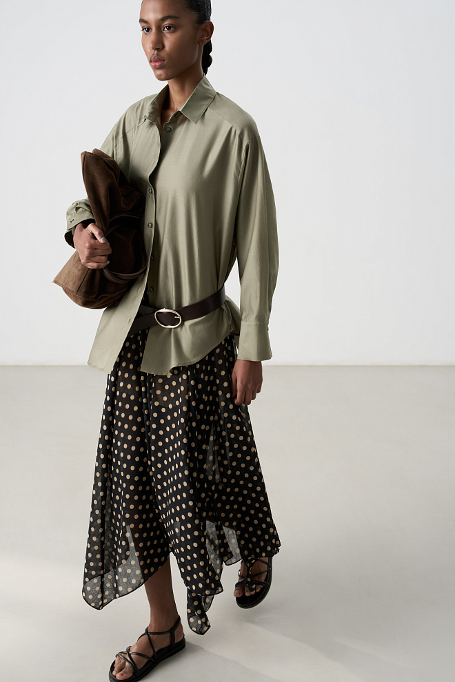 Рубашка из тонкого шелка