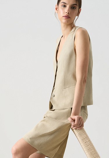 Шорты из 100% льна