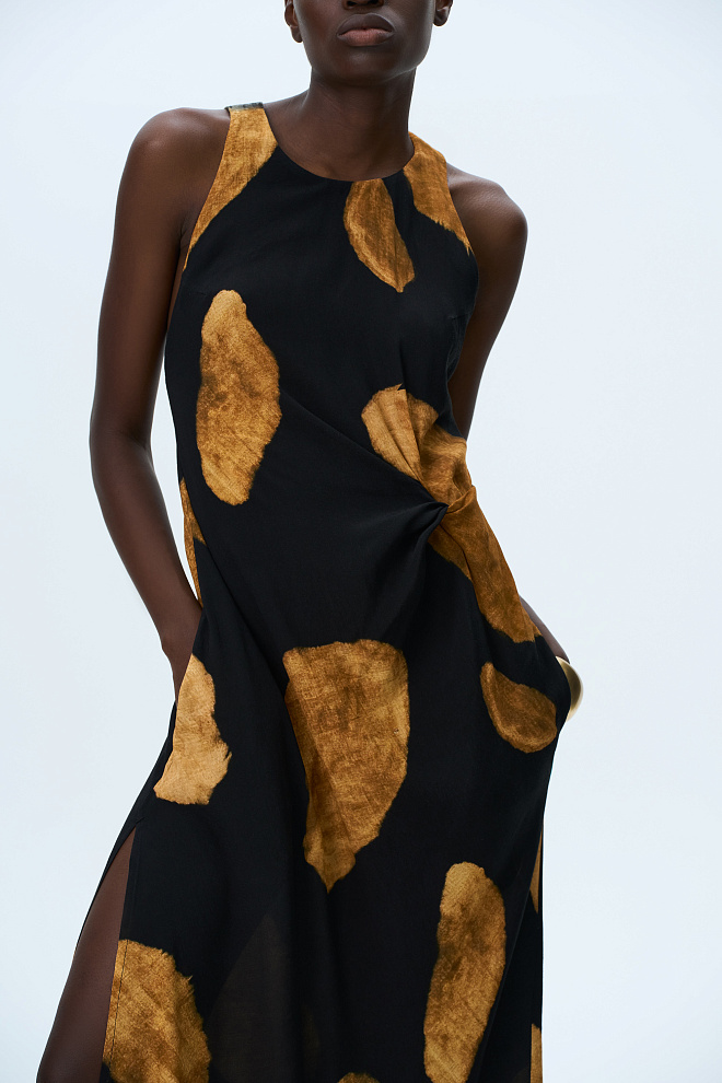 Принтованный сарафан из 100% вискозы