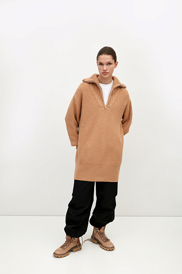 Удлиненный джемпер из смесовой шерсти