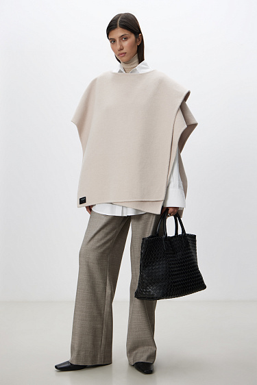 Пончо из шерсти