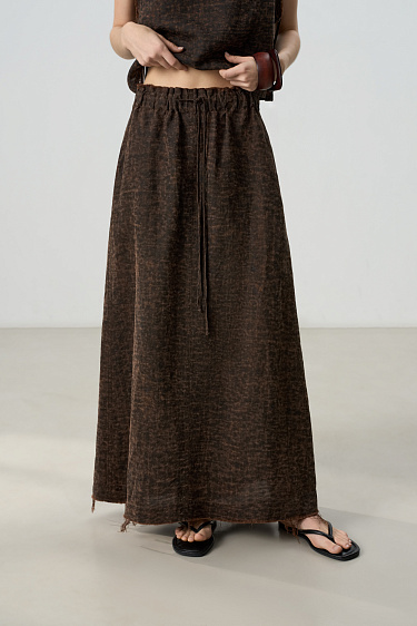 Юбка макси изо льна