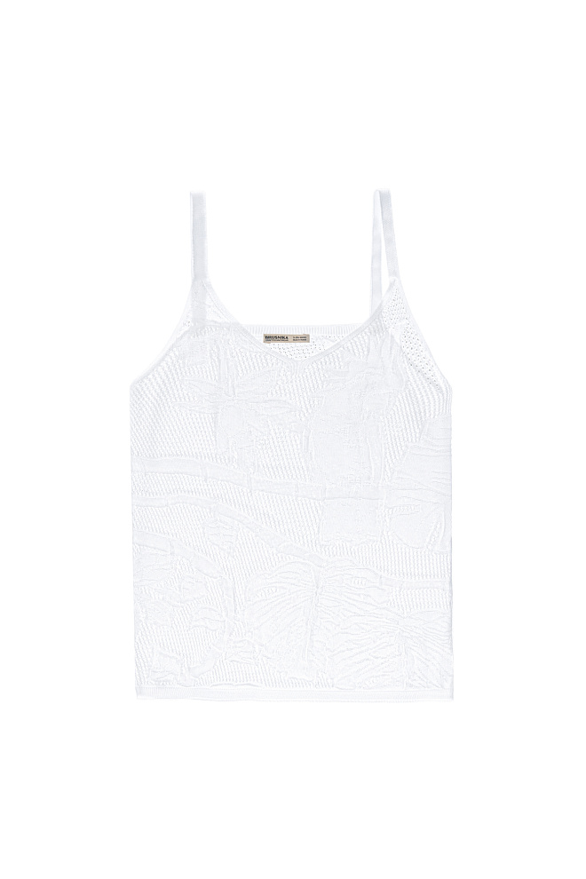 Трикотажный ажурный топ