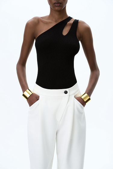 Трикотажный топ с двойной лямкой