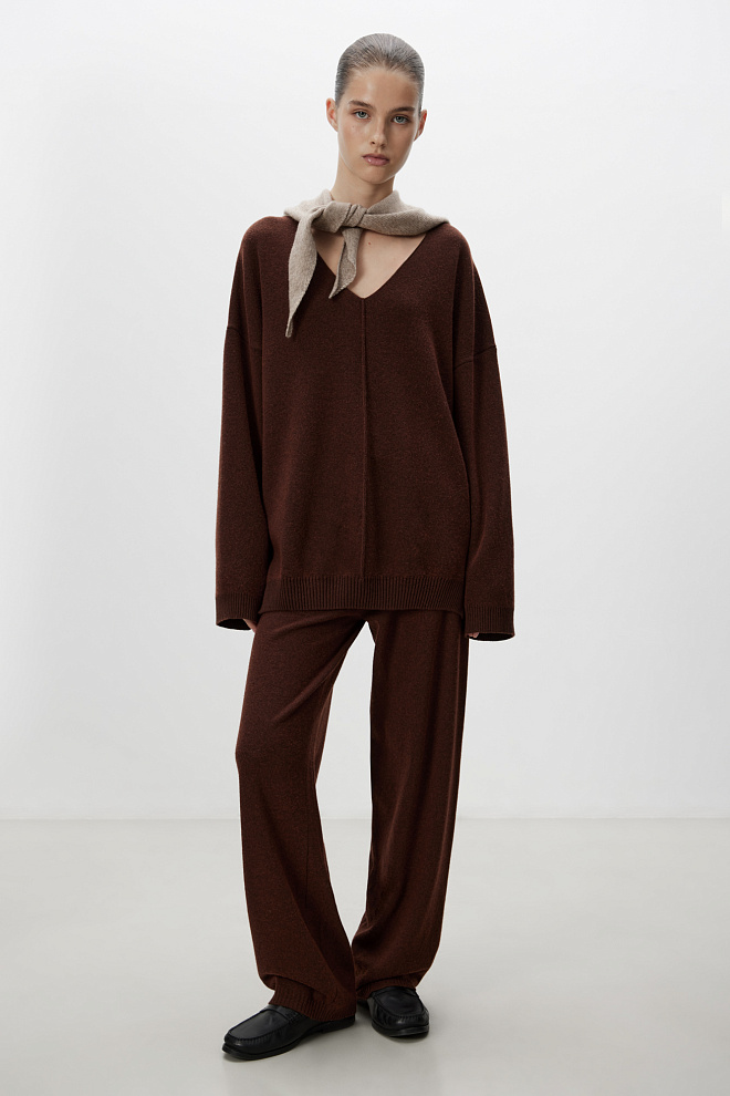 Трикотажные брюки на кулиске