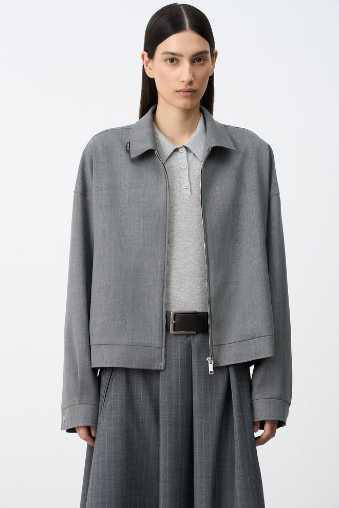 Вискозная куртка на молнии