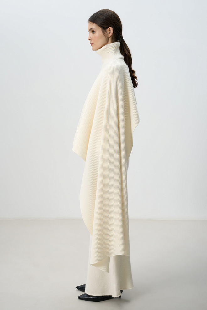 Шарф-пончо из кашемира и шерсти 