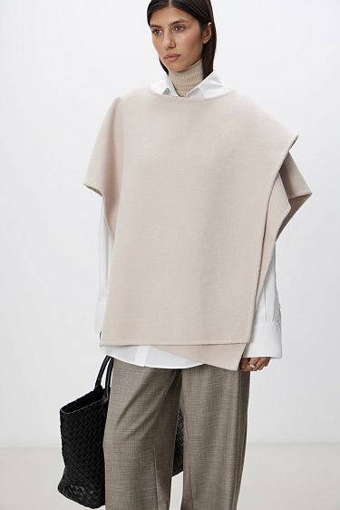 Пончо из шерсти