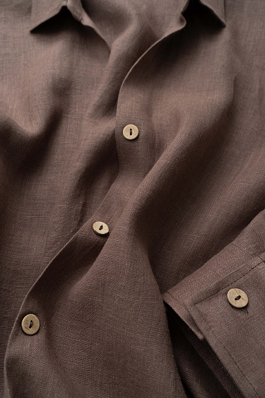 Свободная рубашка из 100% льна