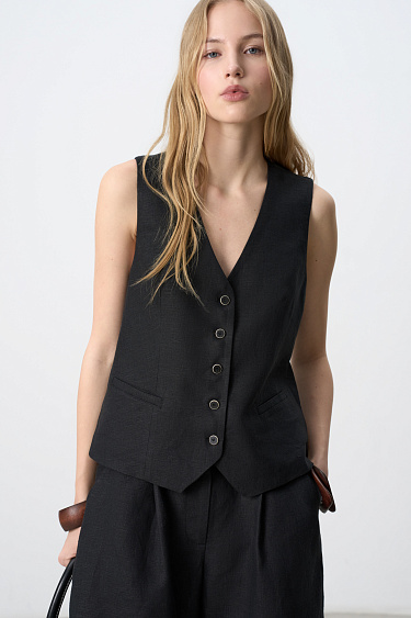 Классический жилет из 100% льна