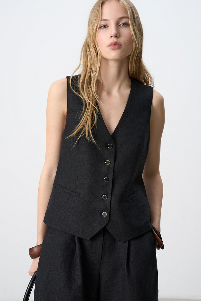 Классический жилет из 100% льна