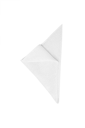 белый Большая треугольная косынка из 100% льна