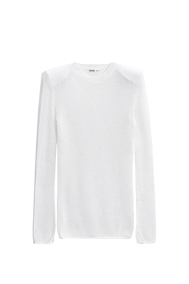 Мохеровый джемпер с плечиками