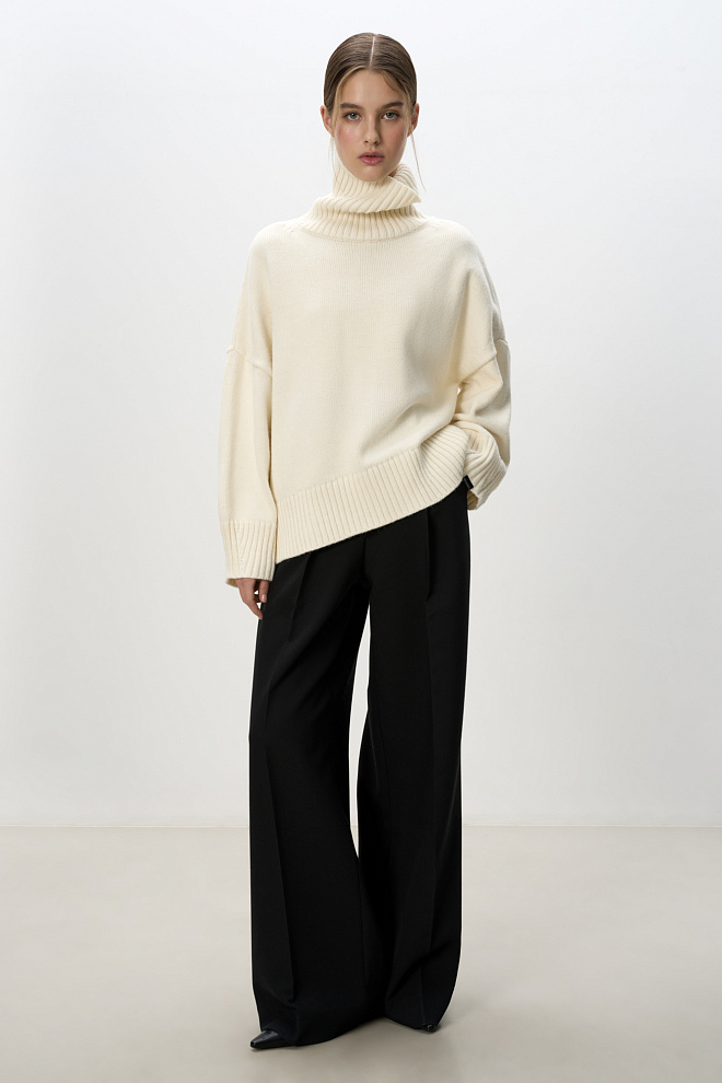 Объемный джемпер из шерсти альпака