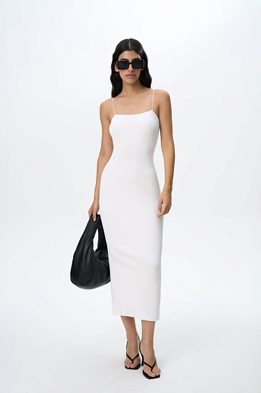 Платье миди с разрезом сзади