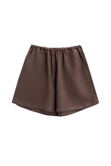 Льняные шорты с кулиской