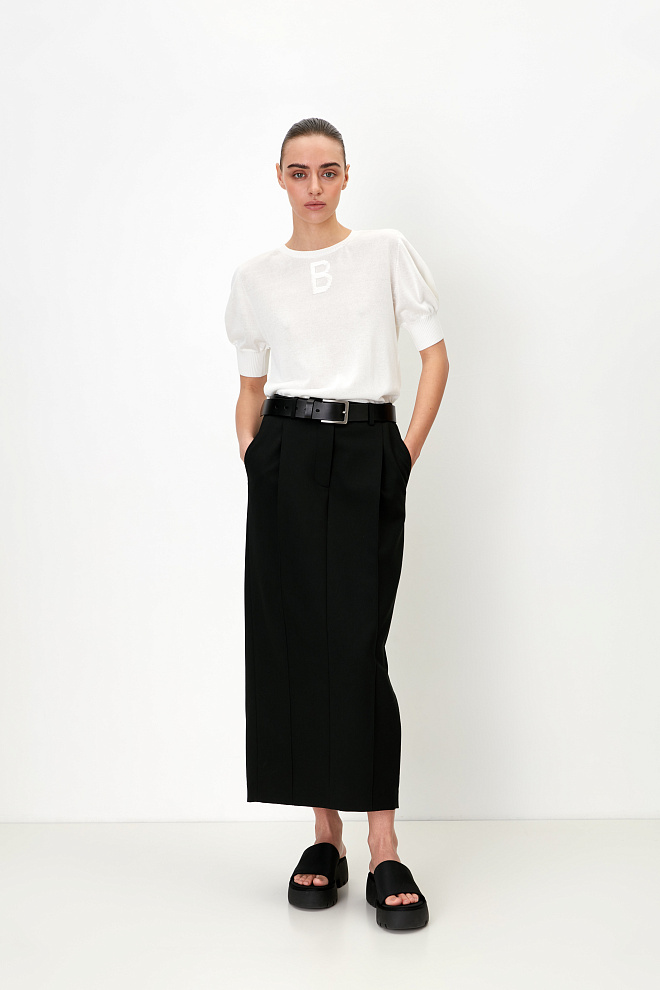 Цельновязаная футболка