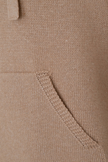 Трикотажное худи с кашемиром 