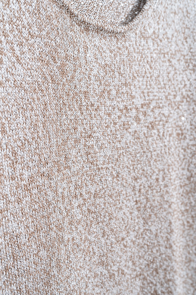 Джемпер из хлопка с пайетками и люрексом