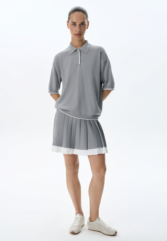 Трикотажная футболка поло из вискозы