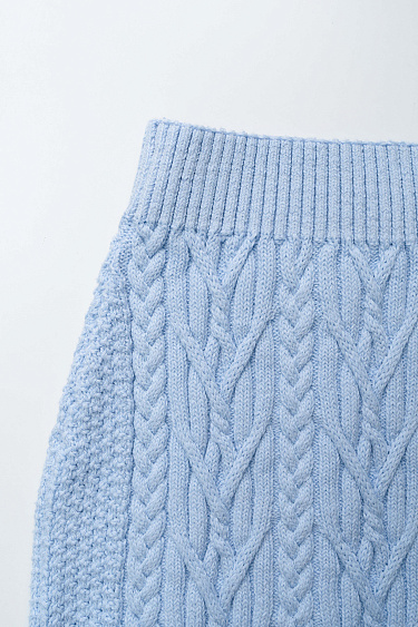 Юбка мини с косами