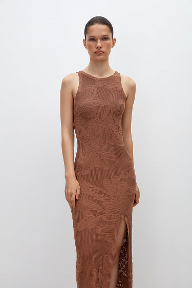 Платье из органического хлопка со шнуровкой