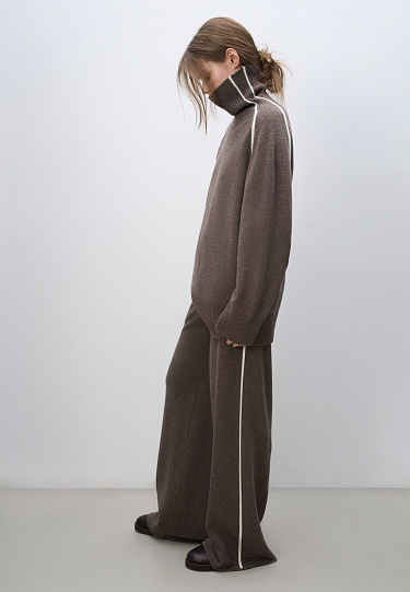 Трикотажные брюки из кашемира и шерсти