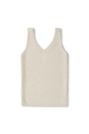 бежевый Топ из натурального пуха лисы с резинкой по низу. Содержание в пряже 70% натурального пуха лисы делает топ теплым и в тоже время очень легким. 