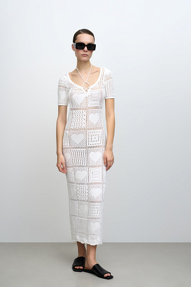 Ажурное платье в стиле печворк