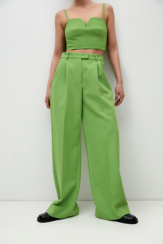 Брюки палаццо из вискозы